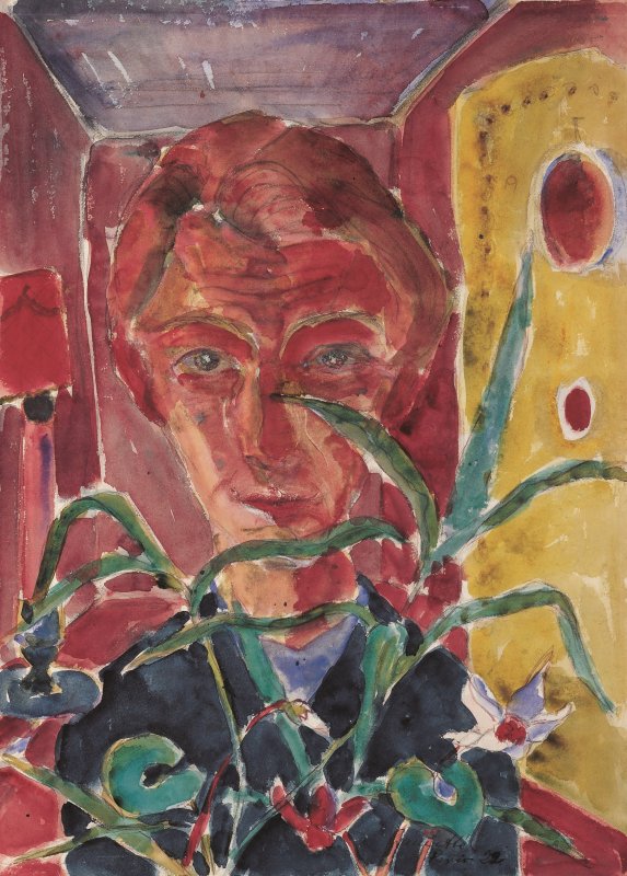 Walter Gramatté: Selbstbildnis (Paris), 1922<br />Galerie Remmert und Barth, Düsseldorf