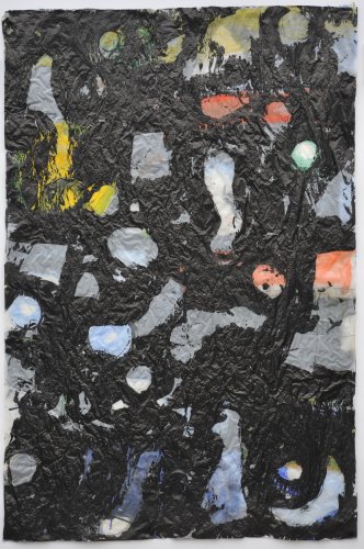 Norbert Prangenberg: Untitled, 1983, Indian ink and tempera on transparent paper, 244 x 149 cm, Estate of Norbert Prangenberg