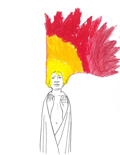 Barlachs Flamme mit Flammenkopf, Bo, 6 Jahre