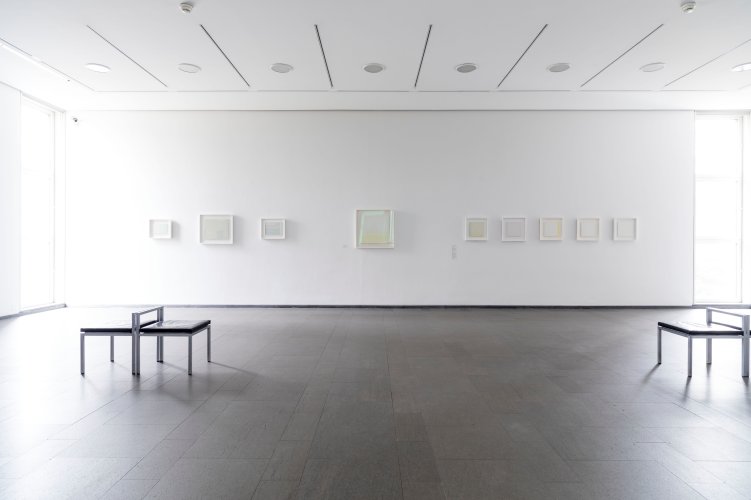 Ausstellungsansicht »Antonio Calderara. Lichträume«, Ernst Barlach Haus 2018 
