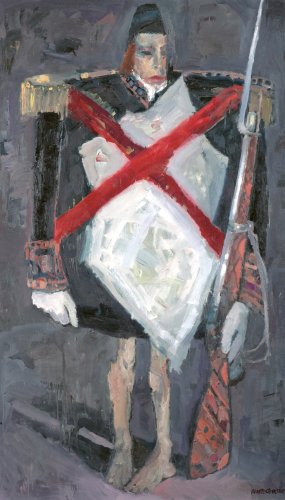 Annette Schröter: Frau in Uniformkleid, 1983, Albertinum / Galerie Neue Meister, Staatliche Kunstsammlungen Dresden