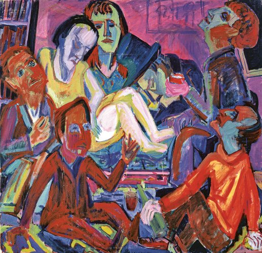 Hermann Scherer: Atelierfest, 1924/25, Kunstmuseum Basel