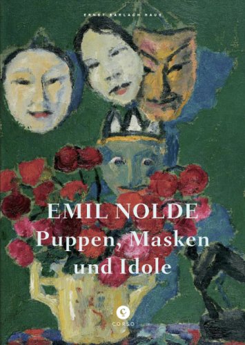 Umschlag des Hamburger Ausstellungskatalogs mit einem Ausschnitt aus dem Gemälde »Masken und Georginen« (1909) von Emil Nolde