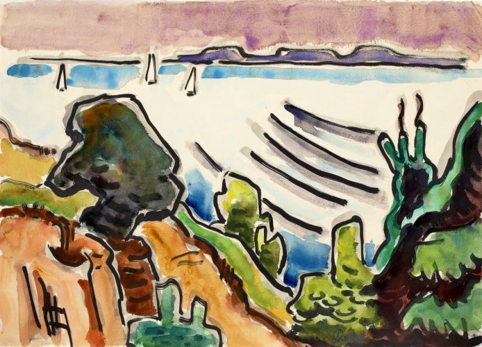 Karl Schmidt-Rottluff: Ostsee bei Sierksdorf, 1956, Sammlung Helmut und Loki Schmidt