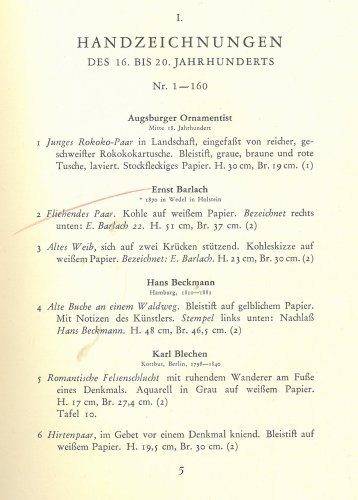 Auktionskatalog Paul Graupe, Berlin 1935, Anstreichung von Hermann F. Reemtsma