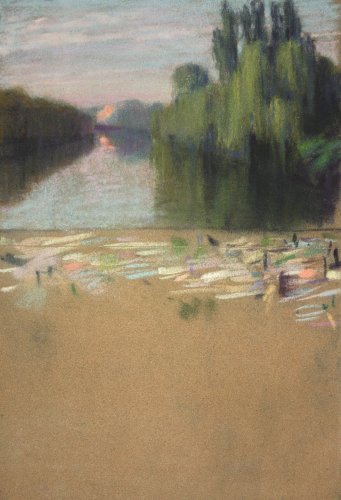 Mary Warburg: Alsterlandschaft (Blick von der Streekbrücke), 1921, Hamburger Kunsthalle, Kupferstichkabinett