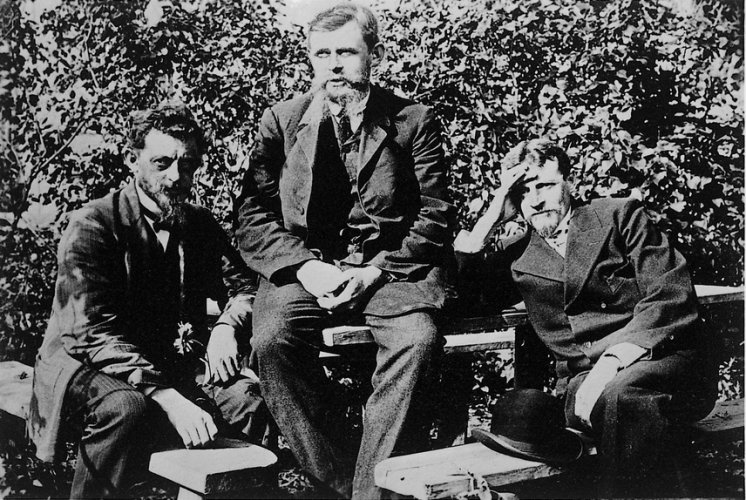 Ernst, Hans und Nikolaus Barlach 1906 in Charkiw