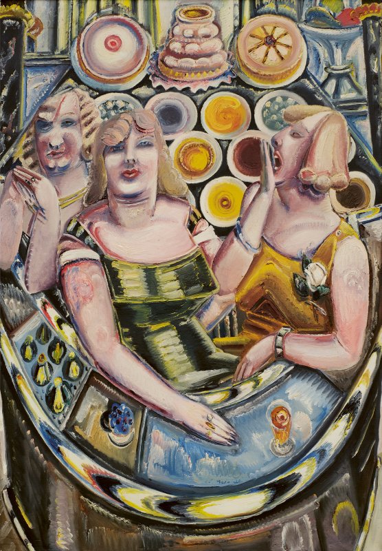 Paul Kleinschmidt: Drei Bardamen, 1933, Privatsammlung; Foto: Privat