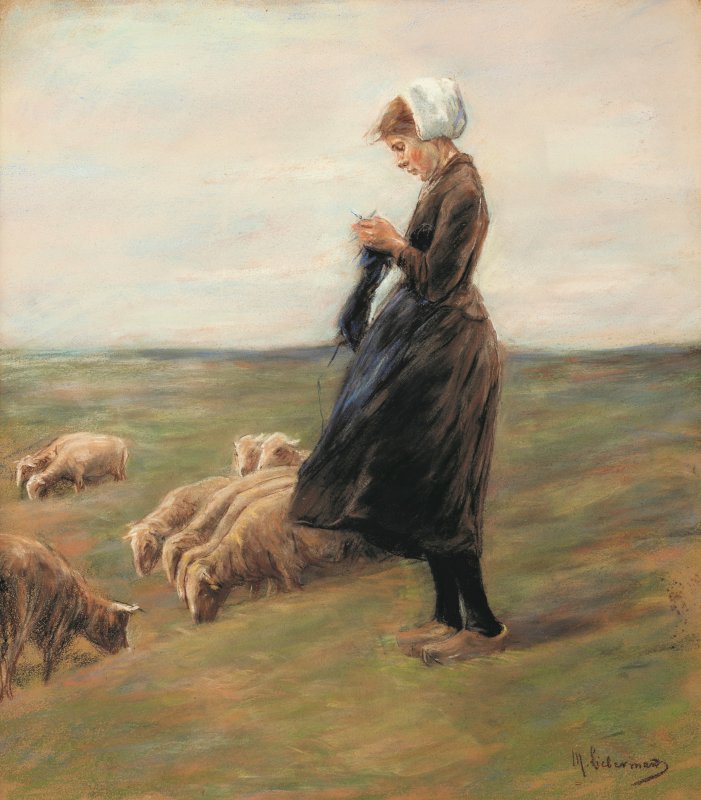 Max Liebermann: Shepherdess, 1887<br />Private collection, photo: Andreas Weiss