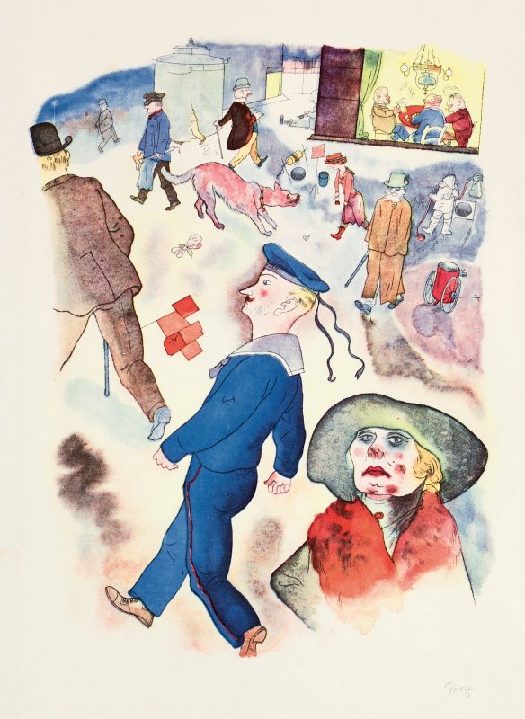 George Grosz<br />Passers-by (from: Ecce Homo), 1921<br />Museum Kunstpalast, Düsseldorf<br />© Estate of George Grosz, Princeton, N. J., VG Bild-<br />Kunst, Bonn; photo: H. Kolberg